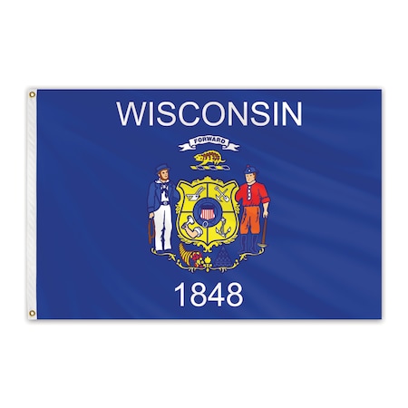 Wisconsin Outdoor Nylon Flag 4'x6'
